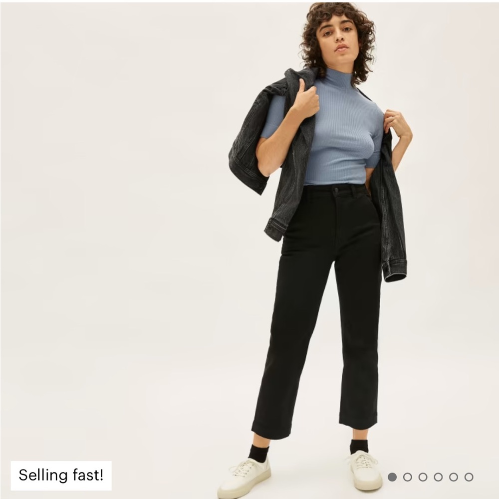 Everlane Straight-Leg Crop Black Size 10